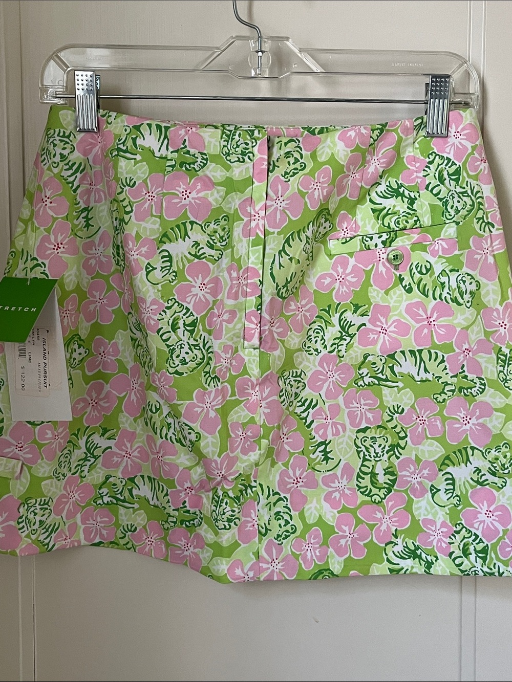 Lilly Pulitzer Skirt Island Pursuit Lime Kimilyn Stretch Size 4  NWT - Picture 8 of 11